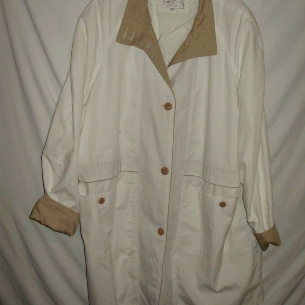 Coat Collectibles Womens Coat Size 20 White Tan